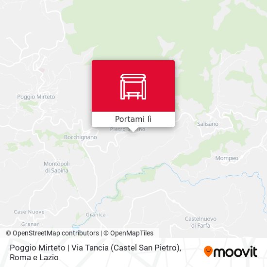 Mappa Poggio Mirteto | Via Tancia (Castel San Pietro)