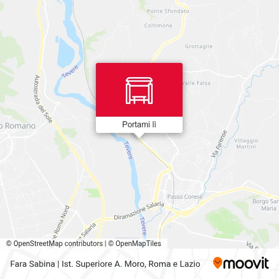 Mappa Fara Sabina | Ist. Superiore A. Moro