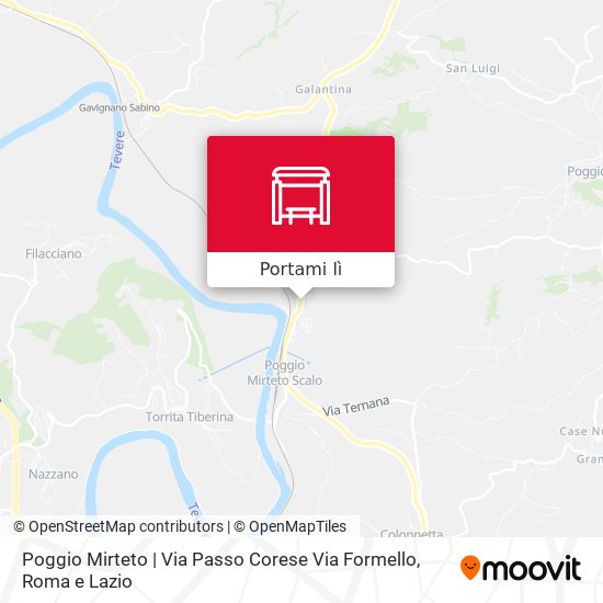 Mappa Poggio Mirteto | Via Passo Corese Via Formello