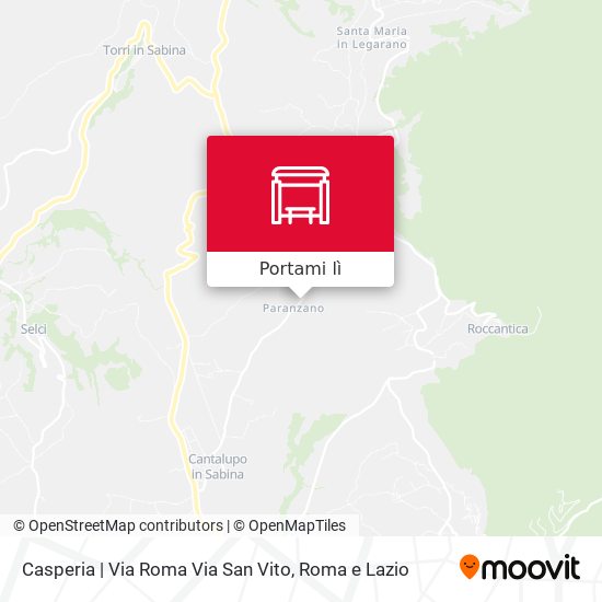 Mappa Casperia | Via Roma Via San Vito