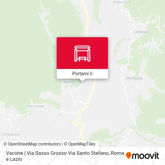 Mappa Vacone | Via Sasso Grosso Via Santo Stefano