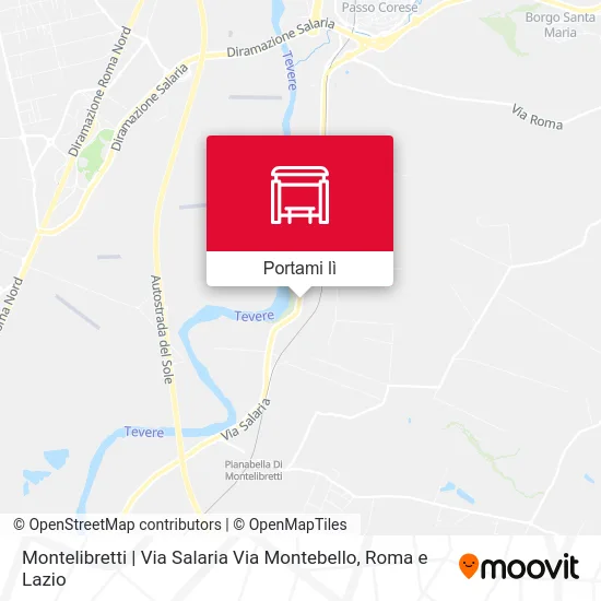 Mappa Montelibretti | Via Salaria Via Montebello