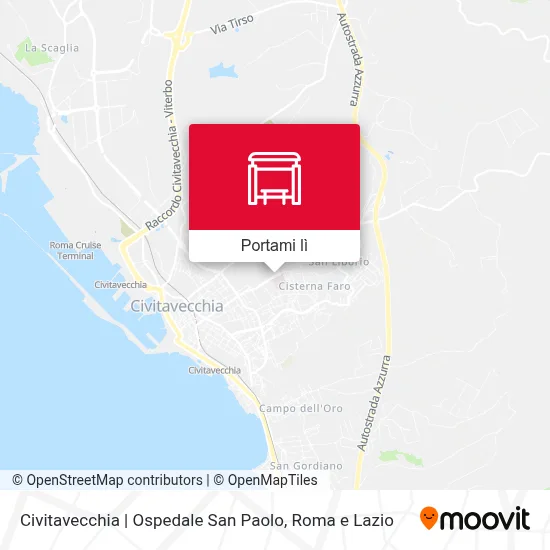 Mappa Civitavecchia | Ospedale San Paolo