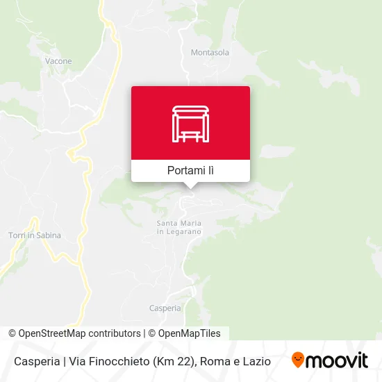 Mappa Casperia | Via Finocchieto (Km 22)