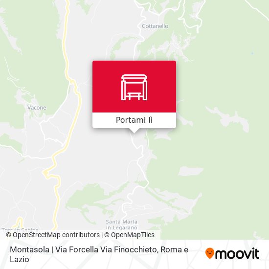 Mappa Montasola | Via Forcella Via Finocchieto