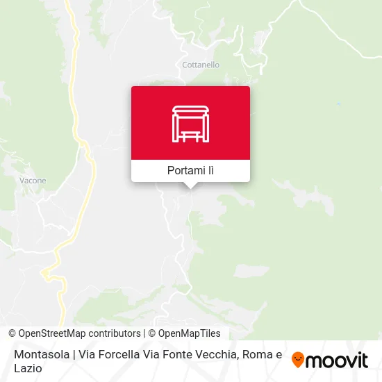 Mappa Montasola | Via Forcella Via Fonte Vecchia