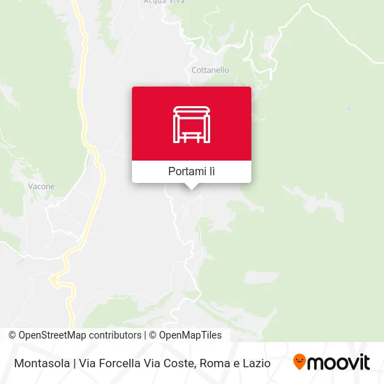 Mappa Montasola | Via Forcella Via Coste