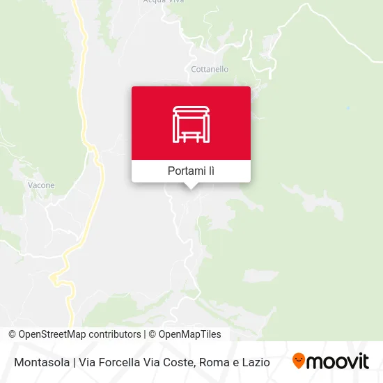 Mappa Montasola | Via Forcella Via Coste