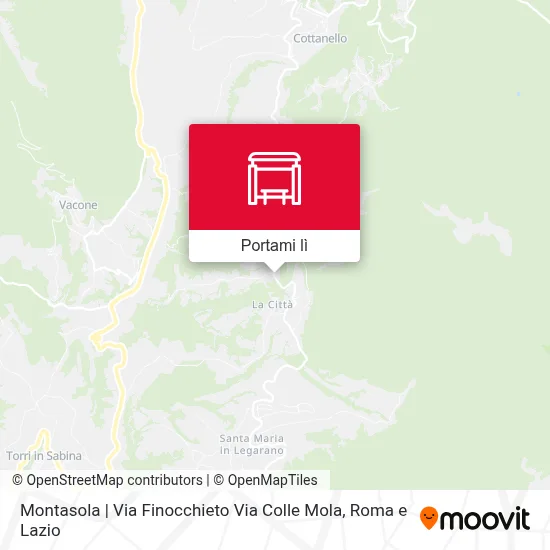 Mappa Montasola | Via Finocchieto Via Colle Mola