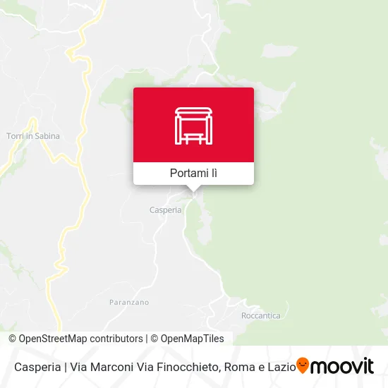Mappa Casperia | Via Marconi Via Finocchieto