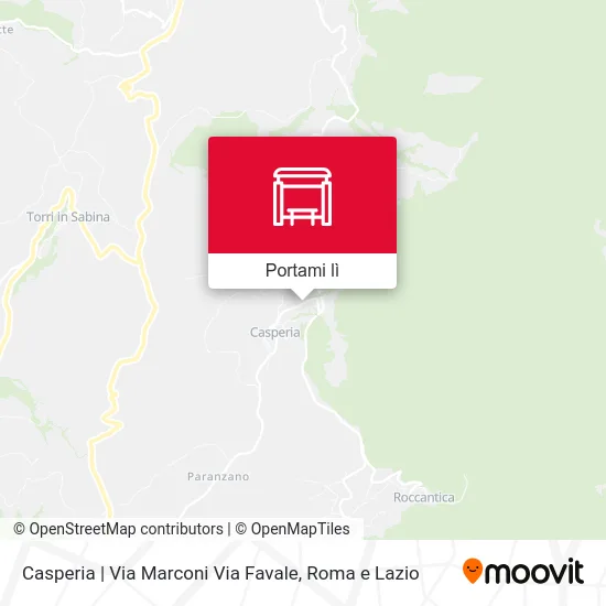 Mappa Casperia | Via Marconi Via Favale