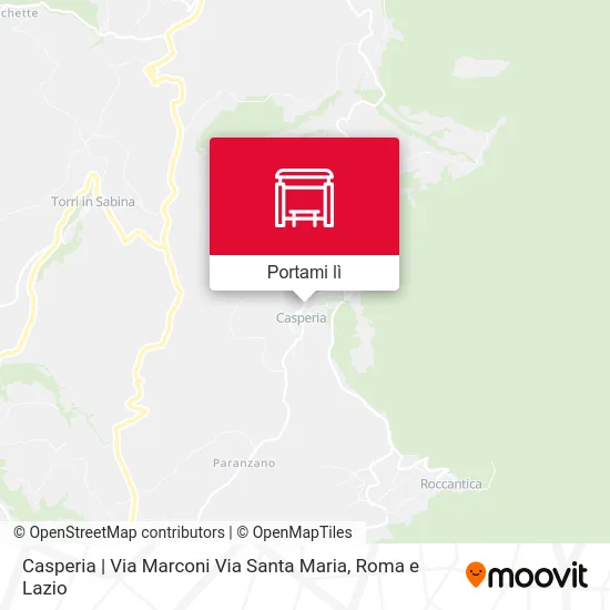 Mappa Casperia | Via Marconi Via Santa Maria