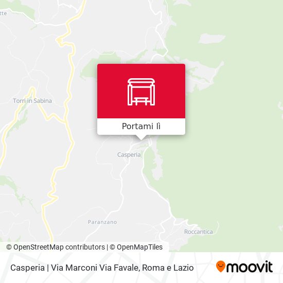 Mappa Casperia | Via Marconi Via Favale