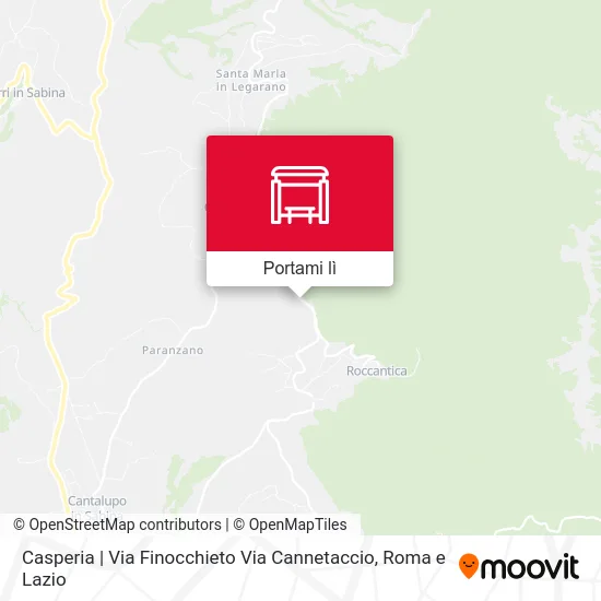 Mappa Casperia | Via Finocchieto Via Cannetaccio