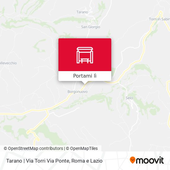 Mappa Tarano | Via Torri Via Ponte