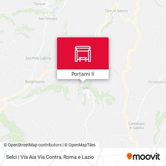Mappa Selci | Via Aia Via Contra