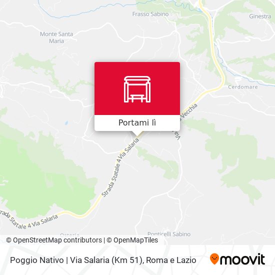 Mappa Poggio Nativo | Via Salaria (Km 51)