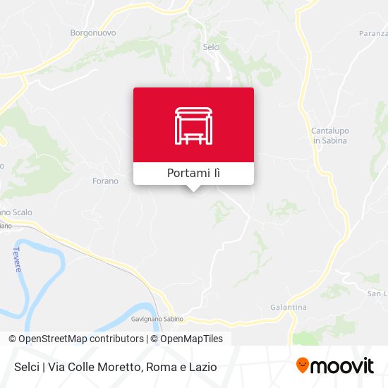 Mappa Selci | Via Colle Moretto