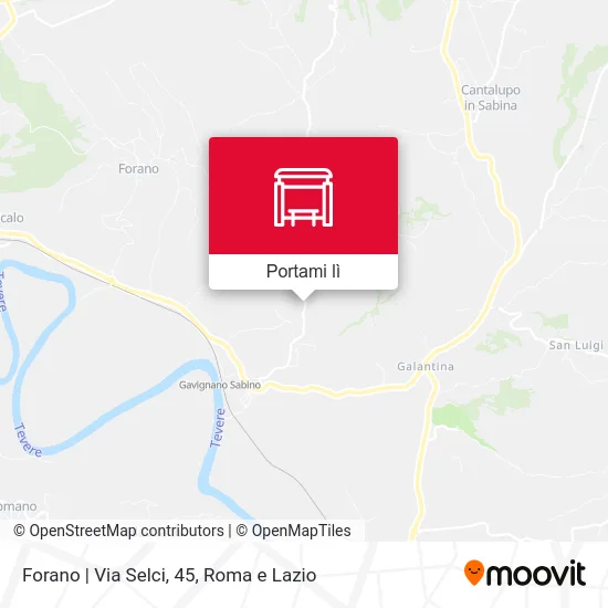 Mappa Forano | Via Selci, 45