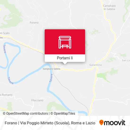 Mappa Forano | Via Poggio Mirteto (Scuola)