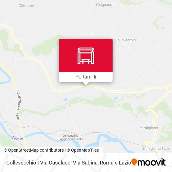 Mappa Collevecchio | Via Casalacci Via Sabina