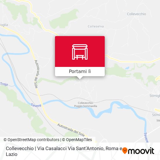 Mappa Collevecchio | Via Casalacci Via Sant'Antonio