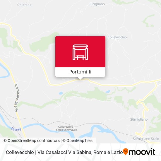 Mappa Collevecchio | Via Casalacci Via Sabina