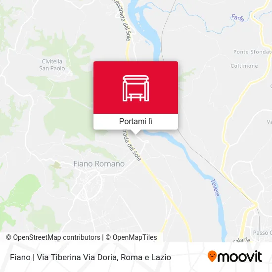 Mappa Fiano | Via Tiberina Via Doria