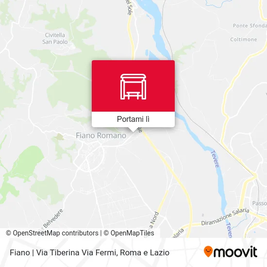 Mappa Fiano | Via Tiberina Via Fermi