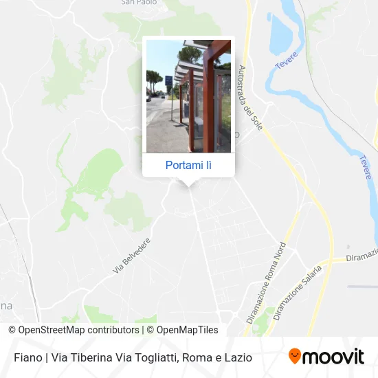 Mappa Fiano | Via Tiberina Via Togliatti