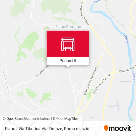 Mappa Fiano | Via Tiberina Via Firenze