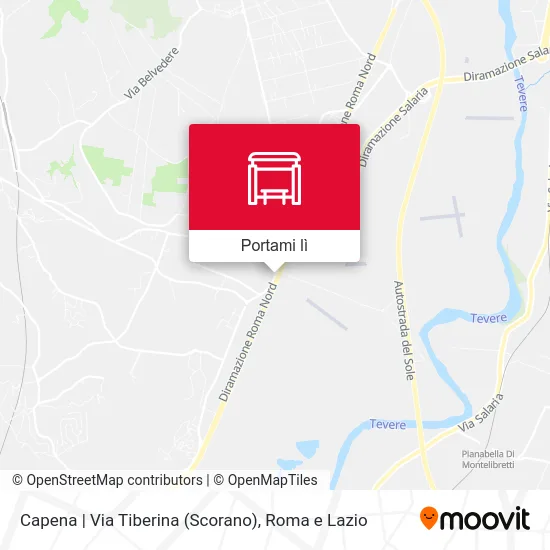 Mappa Capena | Via Tiberina (Scorano)