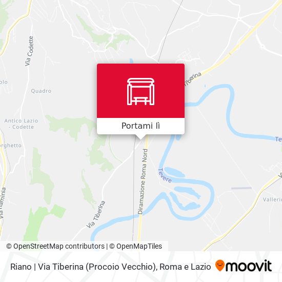 Mappa Riano | Via Tiberina (Procoio Vecchio)