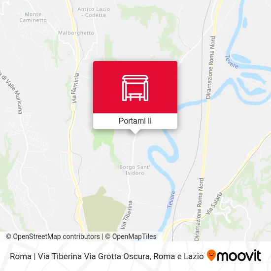 Mappa Roma | Via Tiberina Via Grotta Oscura