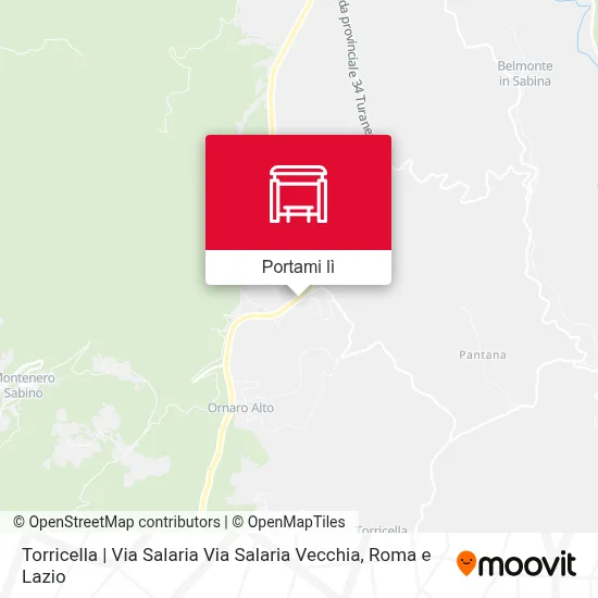Mappa Torricella | Via Salaria Via Salaria Vecchia