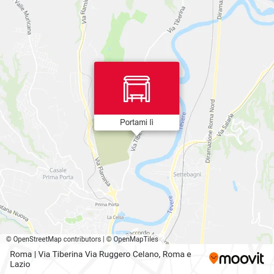 Mappa Roma | Via Tiberina Via Ruggero Celano
