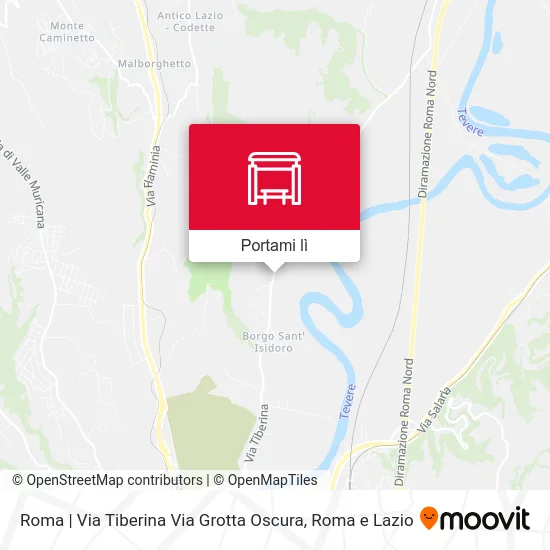 Mappa Roma | Via Tiberina Via Grotta Oscura