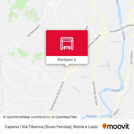 Mappa Capena | Via Tiberina (Scavi Feronia)