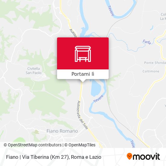 Mappa Fiano | Via Tiberina (Km 27)