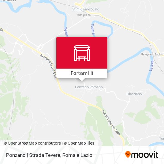 Mappa Ponzano | Strada Tevere