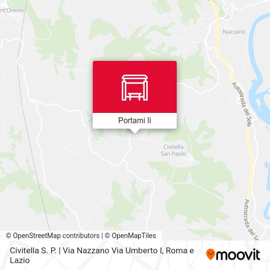 Mappa Civitella S. P. | Via Nazzano Via Umberto I