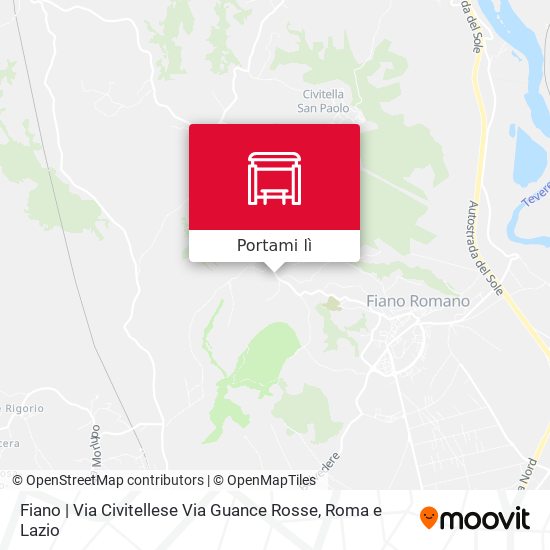 Mappa Fiano | Via Civitellese Via Guance Rosse