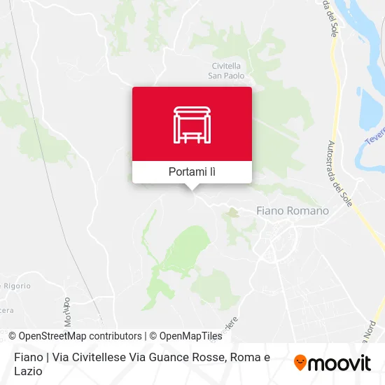 Mappa Fiano | Via Civitellese Via Guance Rosse