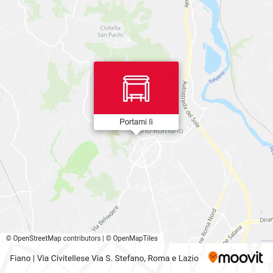 Mappa Fiano | Via Civitellese Via S. Stefano