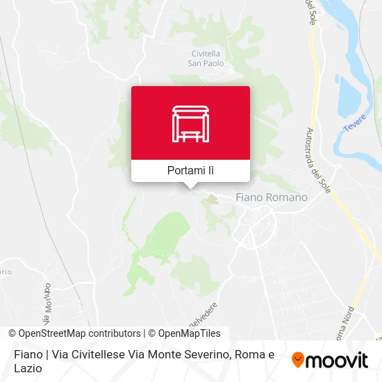 Mappa Fiano | Via Civitellese Via Monte Severino
