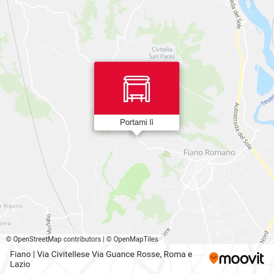 Mappa Fiano | Via Civitellese Via Guance Rosse