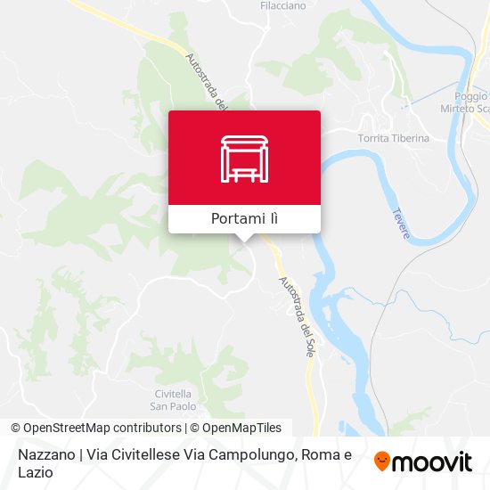 Mappa Nazzano | Via Civitellese Via Campolungo