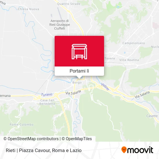 Mappa Rieti | Piazza Cavour