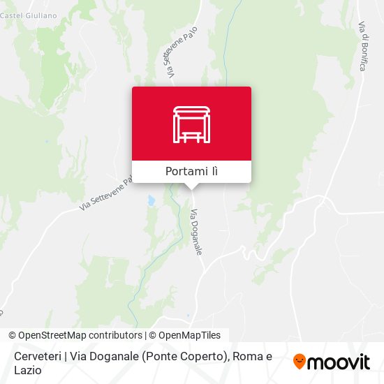 Mappa Cerveteri | Via Doganale (Ponte Coperto)