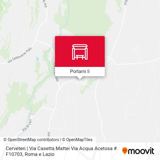 Mappa Cerveteri | Via Casetta Mattei Via Acqua Acetosa # F10703